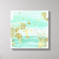 Mint Gold Abstrait