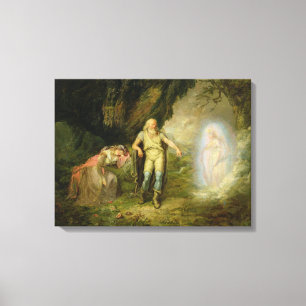 Toile Miranda, Prospero et Ariel, "de la tempête" par
