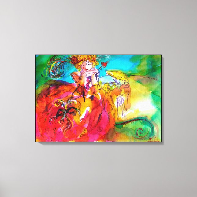 Toile MIRANDOLINA / Masques de Carnaval vénitien (Recto)