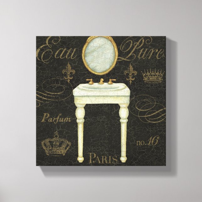 Toile Miroir vintage et évier (Recto)