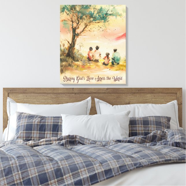Toile Missions salésiennes Art à l'aquarelle (Insitu(Chambre))