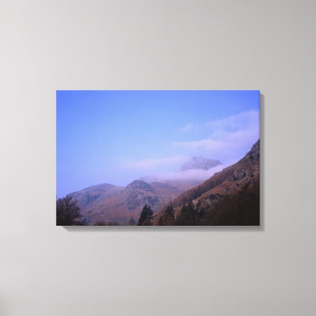 Toile Mist The Langdale Pikes Lake District England (Recto)