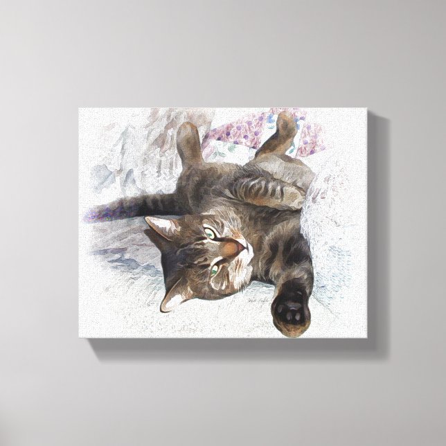 Toile Mister Cat sur canapé (Recto)