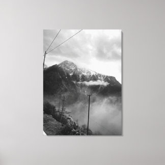 Toile Misty Mountain Canvas Décor noir & blanc