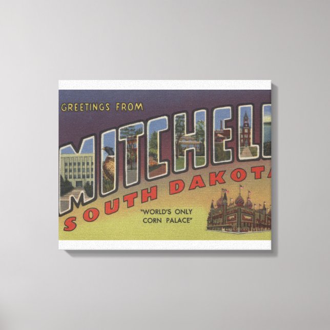 Toile Mitchell, Dakota du Sud - Scènes de grandes lettre (Recto)