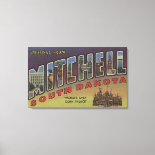 Toile Mitchell, Dakota du Sud - Scènes de grandes lettre