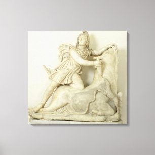 Toile Mithras Sacrificing the Bull, relief de marbre, ro