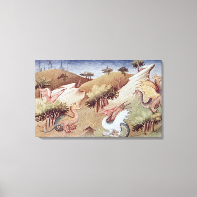 Toile Mme Fr 2810 f.55v Dragons et autres bêtes (Recto)