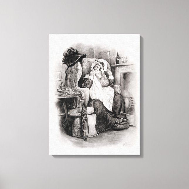 Toile Mme Gamp, de "Charles Dickens : Un commérage à pro (Recto)