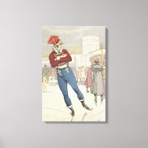 Toile Mode de patinage parisien vintage 1898