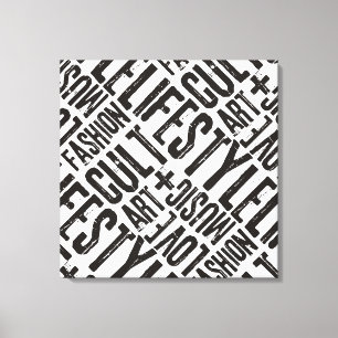 Toile MODE DE VIE CULT - noir