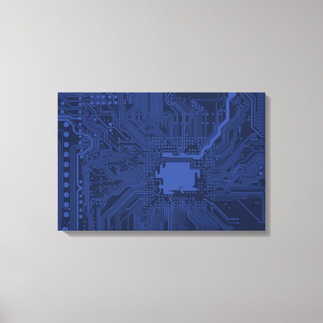 Toile Modèle de carte mère Blue Geek (Recto)