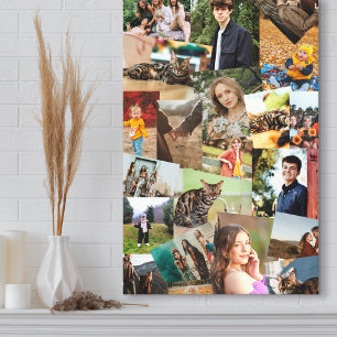 Toile Modèle de collage de photos qui se chevauchent de 