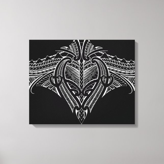Toile Modèle de tatouage tribal samoan (Recto)
