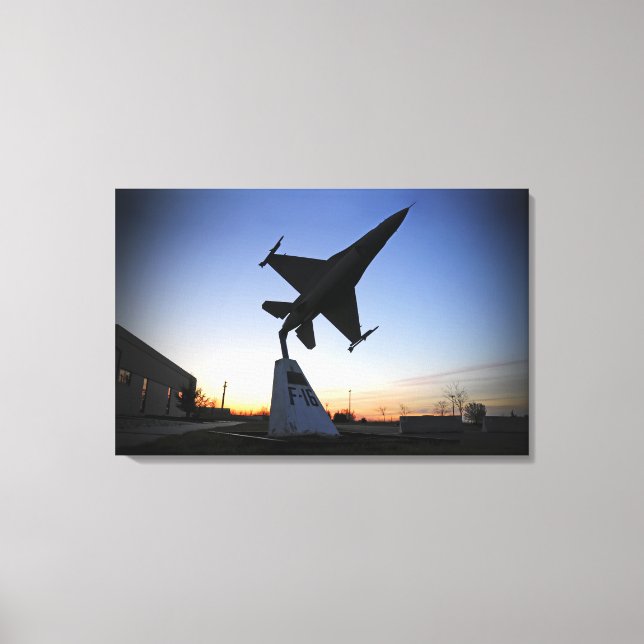 Toile Modèle d'échelle d'un Faucon F-16 C (Recto)