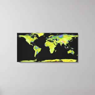 Toile Modèle d'élévation numérique des continents su