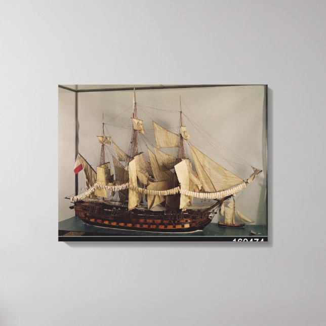 Toile Modèle du navire "L'Achille" (Recto)