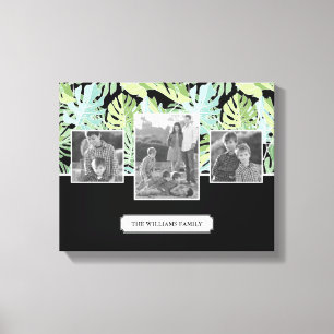 Toile Modèle floral de la jungle Photos et textes de f