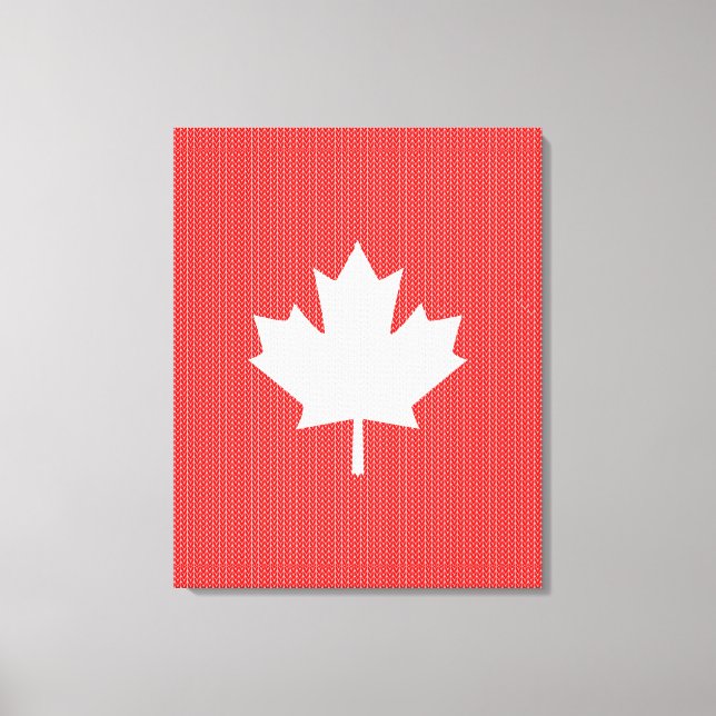 Toile Modèle Knit Maple Leaf Tricot Motif (Recto)