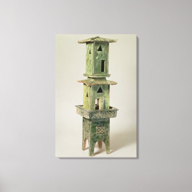 Toile Modèle vitré vert d'une tour (Recto)