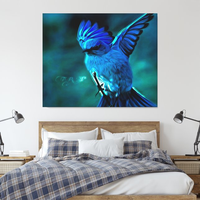 Toile Modèles d'oiseaux : Bluebird de montagne 01-01 (Insitu(Chambre))