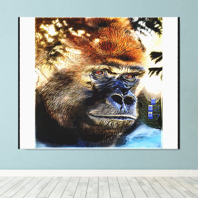 Toile Modèles Primates : Gorilla exceptionnelle 01-01 (Insitu (Plancher de Bois))