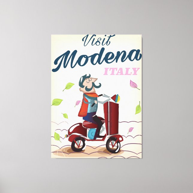 Toile Modena Italie poster de voyage Scooter (Recto)