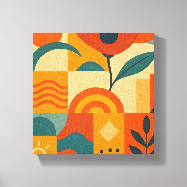 Toile Modern Abstract Botanical Wall Art (Recto)