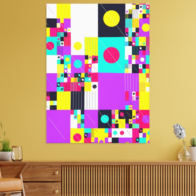 Toile Modern Bauhaus Geometric Pattern  (Insitu(Salon))