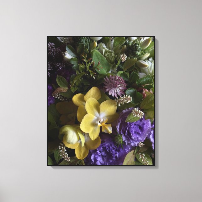 Toile Modern Floral Bouquet Wrapped Canvas Wall Art (Recto)