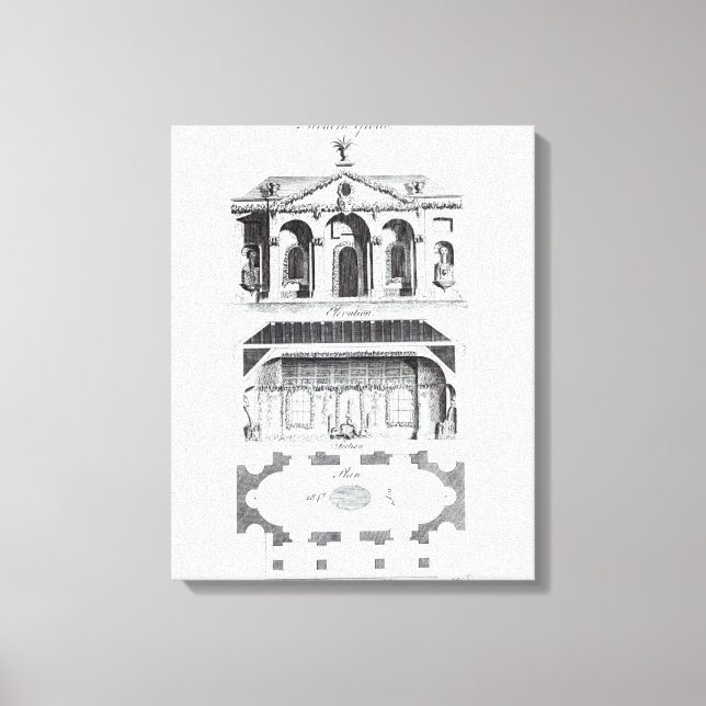 Toile Modern Grotto, from 'Grotesque Architecture or Rur (Recto)