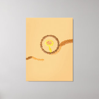 Toile Modern Minimalist Abstract Bronze & Peach Art