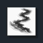 Toile Modern Minimalist Abstract Layered Flow - Smoke<br><div class="desc">A serene and captivating minimalist digital artwork featuring rhythmic, flowing layers that mimic the movement of smoke or cascading clouds. The design utilizes a delicate grayscale gradient to create a deep sense of atmosphere and organic fluidity. Ideal for minimalist home interiors, high-end wellness centers, or as a sophisticated background in...</div>