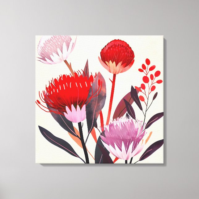 Toile Modern Minimalist Boho Floral Botanical (Recto)