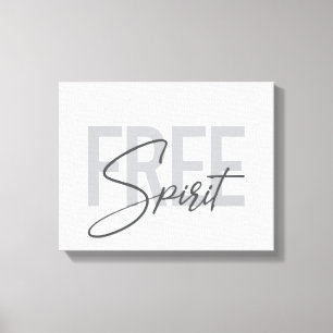 Toile Modern, simple, cool typography of Free Spirit