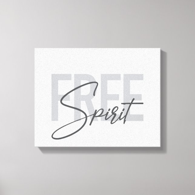 Toile Modern, simple, cool typography of Free Spirit (Recto)