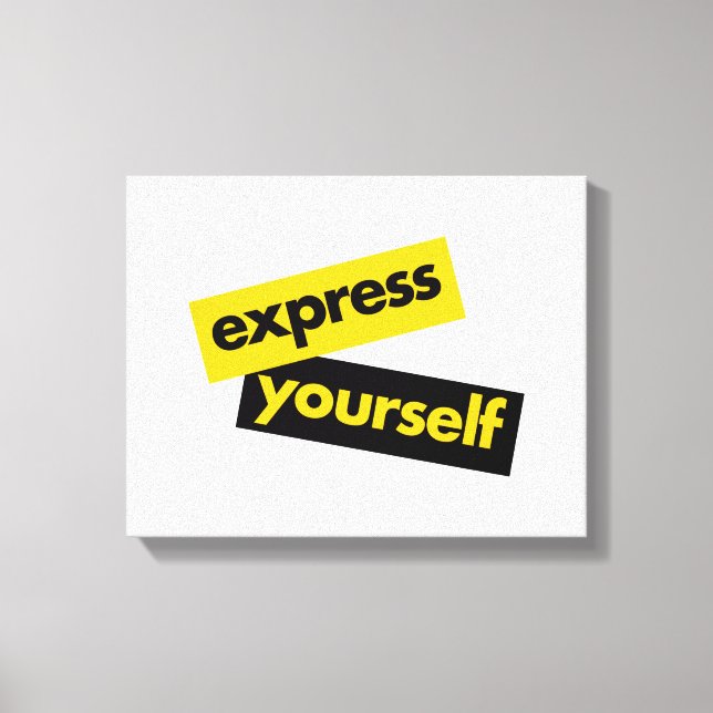 Toile Modern, vibrant, bold graphic of Express Yourself (Recto)