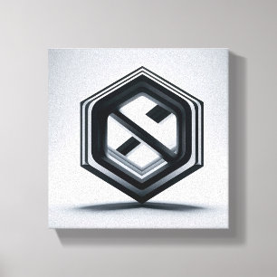 Toile Moderne Art Minimaliste 3D Hexagone - Géométrique 
