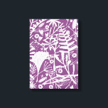 Toile Moderne Botatanique Floral Purple<br><div class="desc">Motif moderne fleurie violette et blanche. Art original de Nic Squirrell.</div>