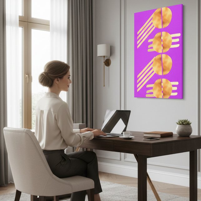 Toile Moderne de milieu de siècle Abstrait géométrique d (Créateur téléchargé)