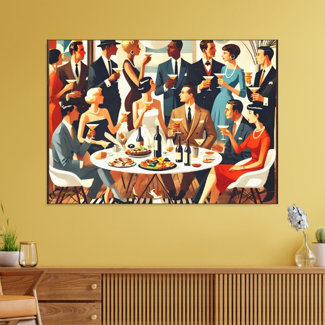 Toile Moderne du Milieu du Siècle Les Intellectuels Mart (Insitu(Salon))