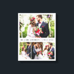 Toile Moderne Elegant 4 Photos Collage Mariage<br><div class="desc">Imprimer Mariage de collection de photos moderne 4</div>