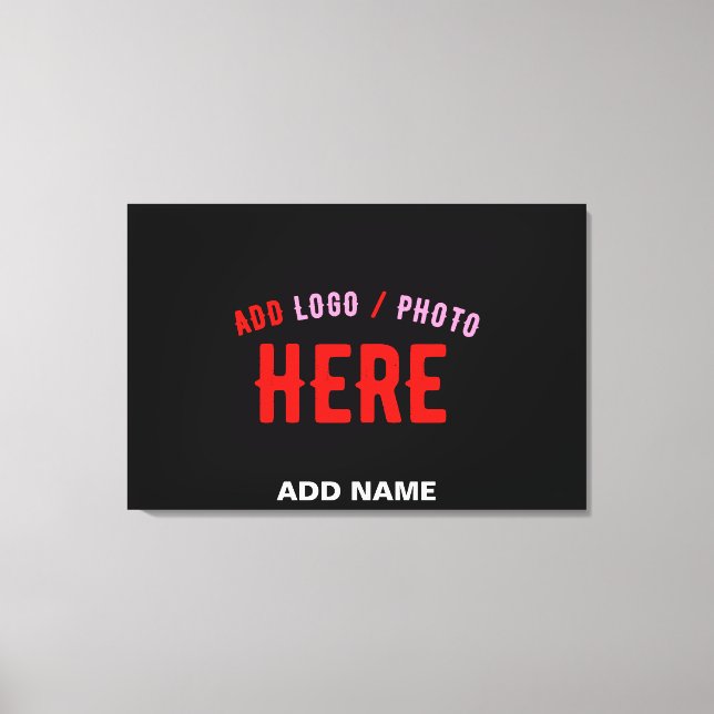 TOILE MODERNE ET MODERNE PERSONNALISABLE NOIR VÉRIFIÉ (Recto)