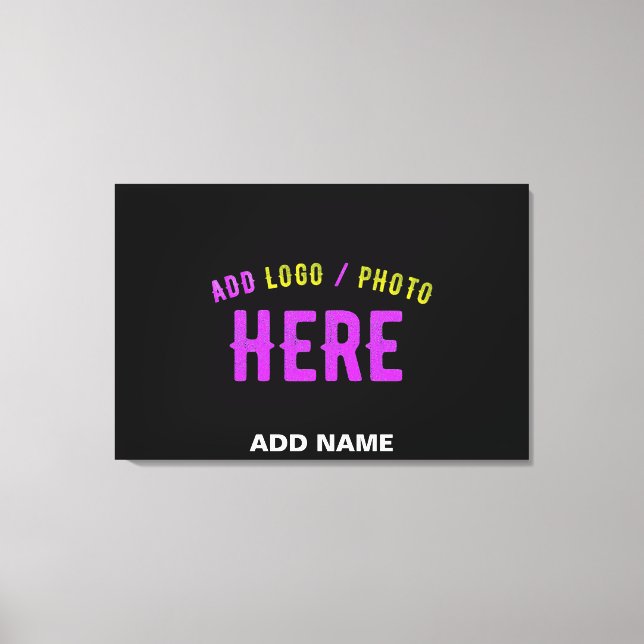 TOILE MODERNE ET MODERNE PERSONNALISABLE NOIR VÉRIFIÉ (Recto)