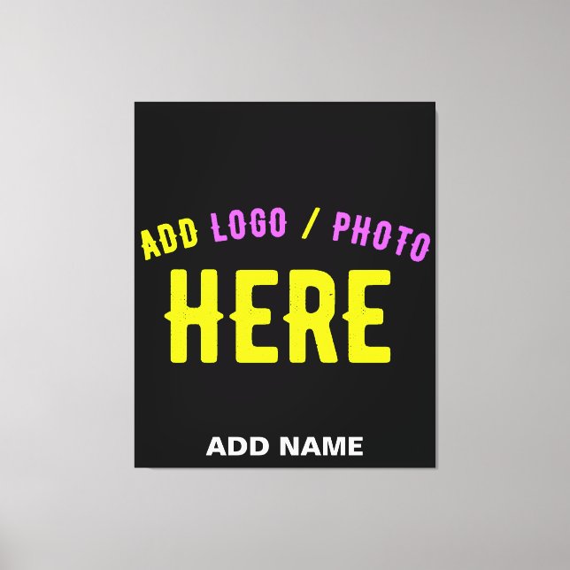 TOILE MODERNE ET MODERNE PERSONNALISABLE NOIR VÉRIFIÉ (Recto)