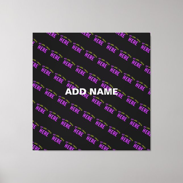 TOILE MODERNE ET MODERNE PERSONNALISABLE NOIR VÉRIFIÉ (Recto)