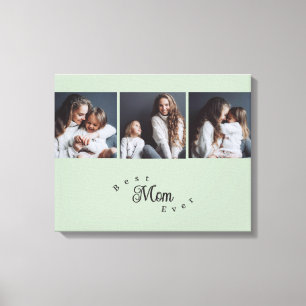 Toile Moderne Meilleure Maman Élégant Script 3 Photo