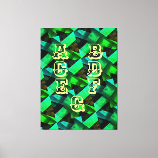 Toile Moderne -NOIR-VERT-BLEU-JAUNE-Très agréable