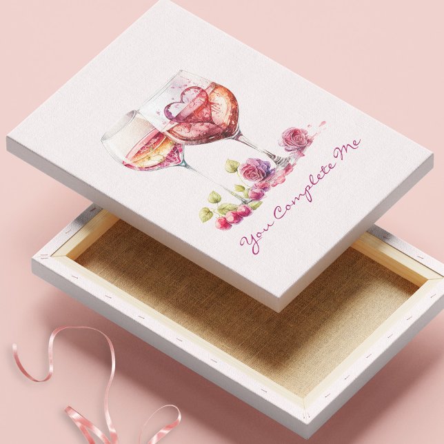 Toile Moderne Romantique mignon Coeur Rouge Valentines J (Créateur téléchargé)