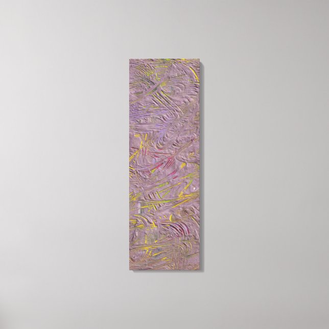 Toile Moderne rose jaune vert pourpre noir tendance (Recto)